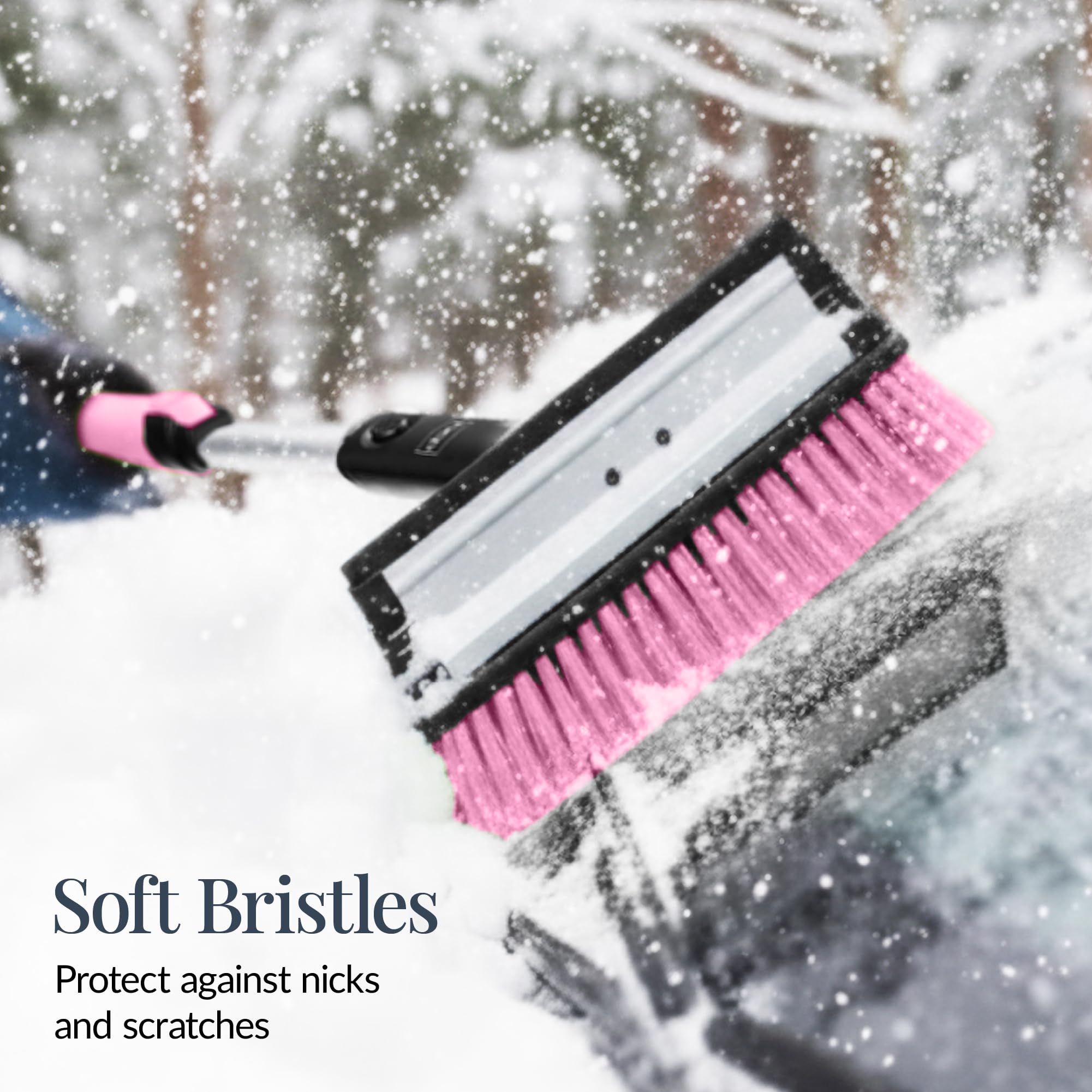 Best Choice Products extendable handle fully extended to reach tall windshields and roofs