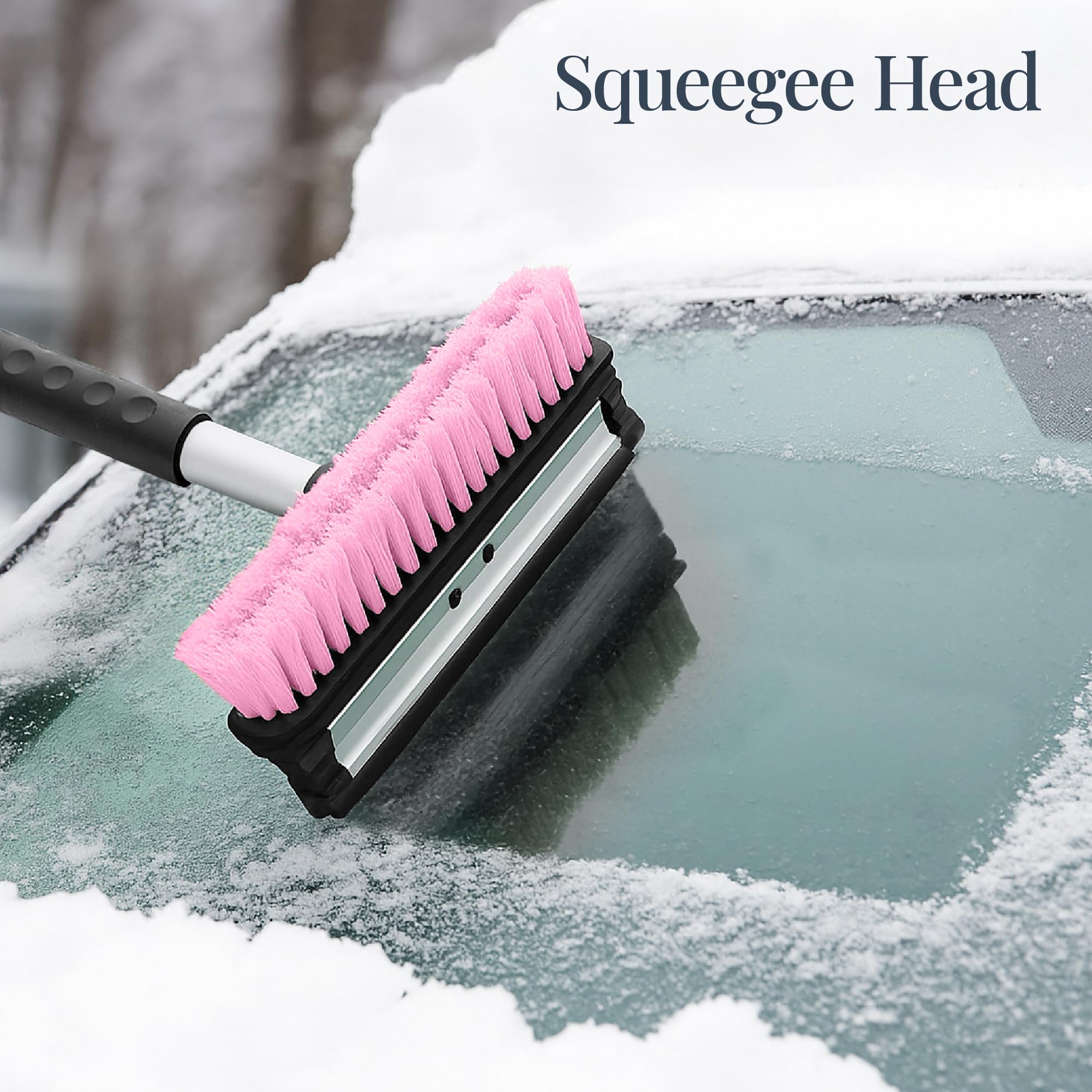 Best Choice Products clearing rooftop snow from an SUV to speed winter vehicle prep