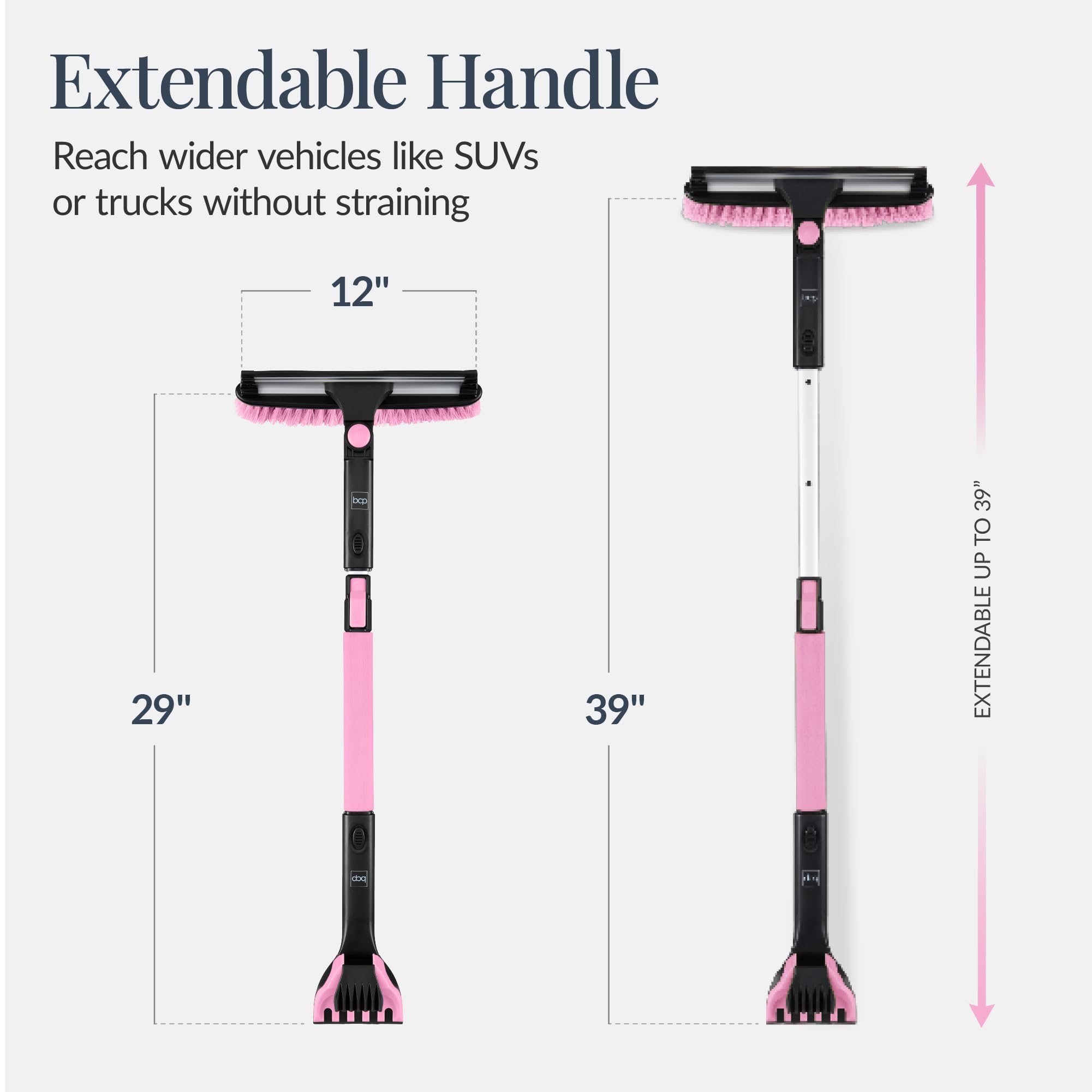Best Choice Products shovel blade close-up showing wide edge for efficient snow removal