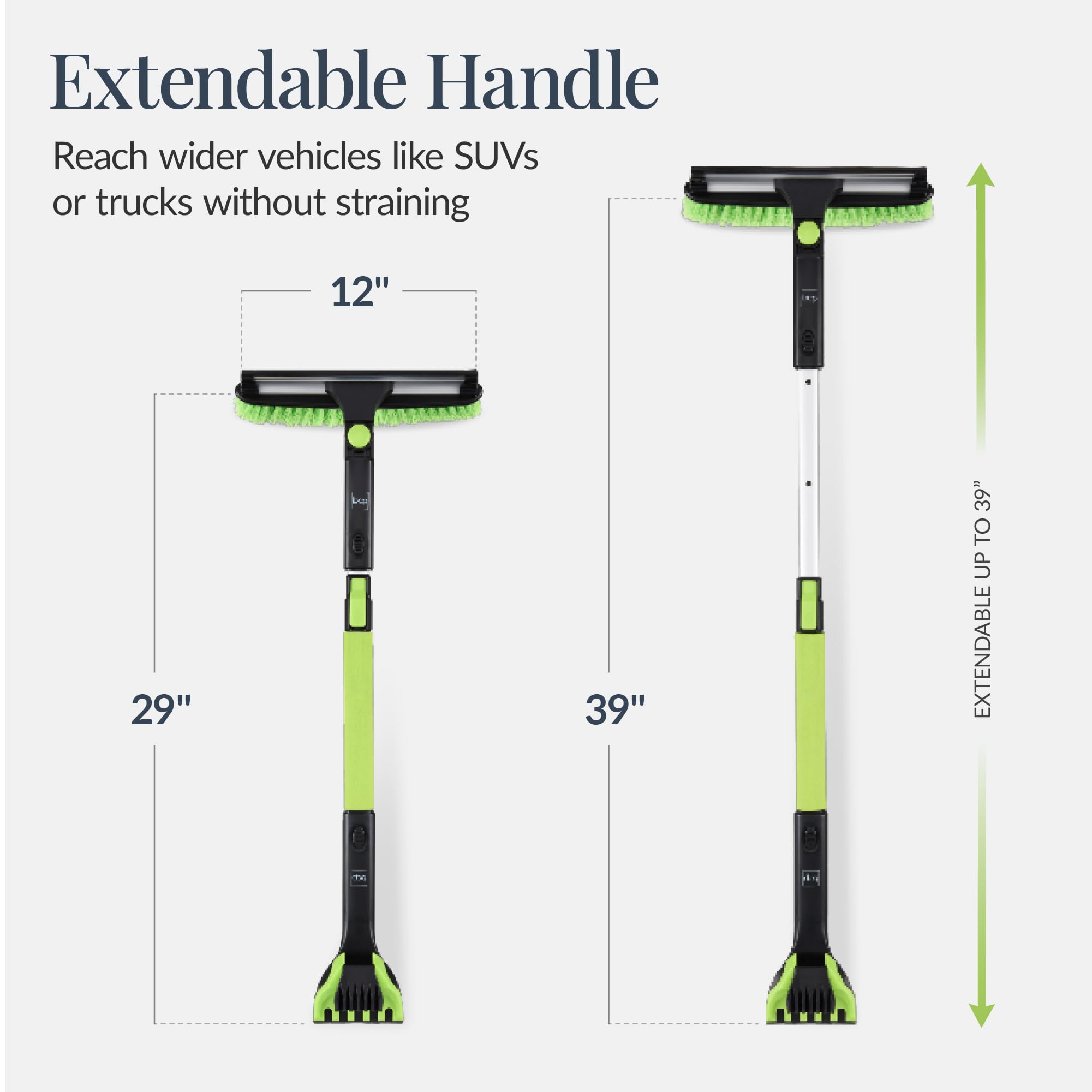 Best Choice Products shovel head close-up highlights wide blade for rapid snow removal