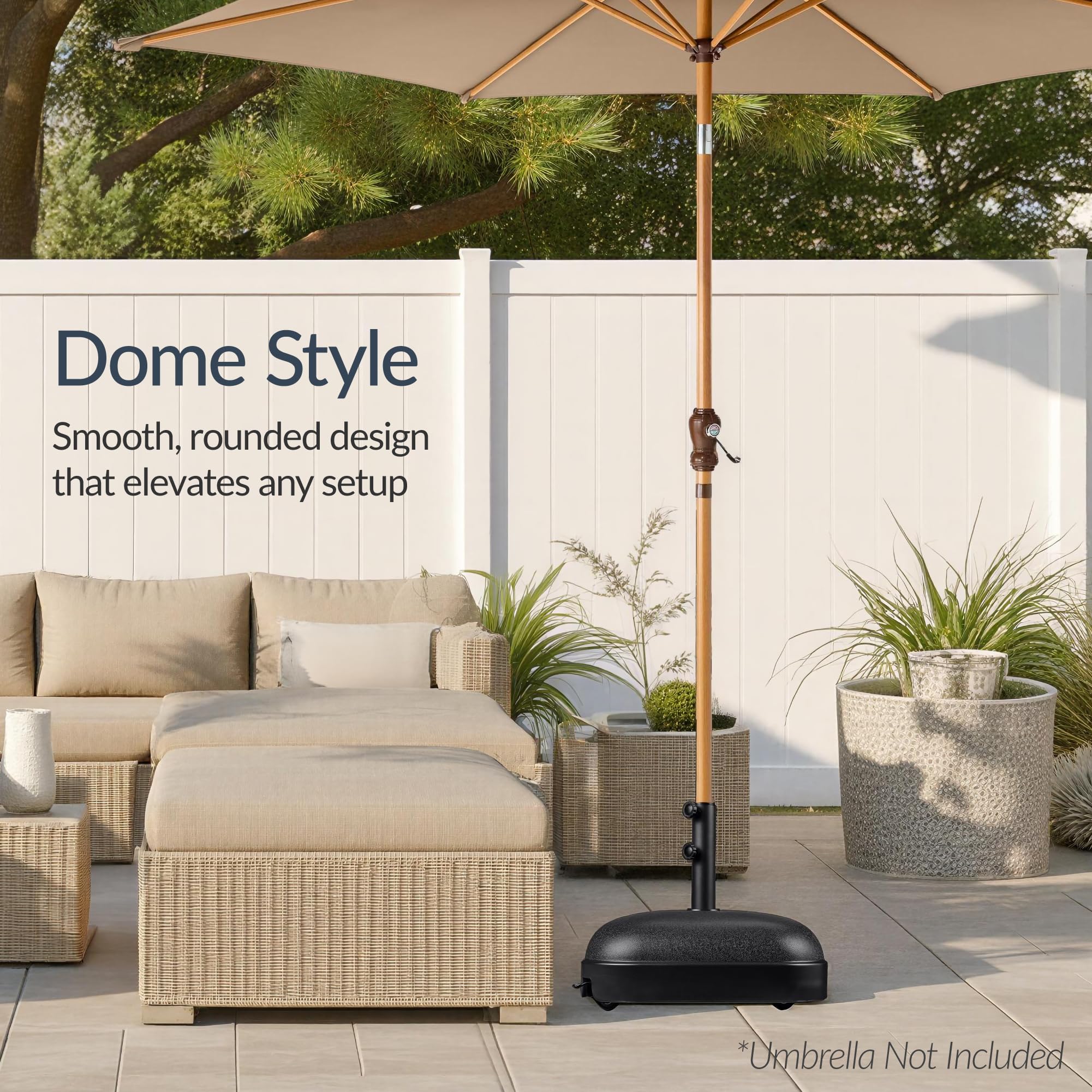 Best Choice Products next to outdoor chair for scale and compact footprint