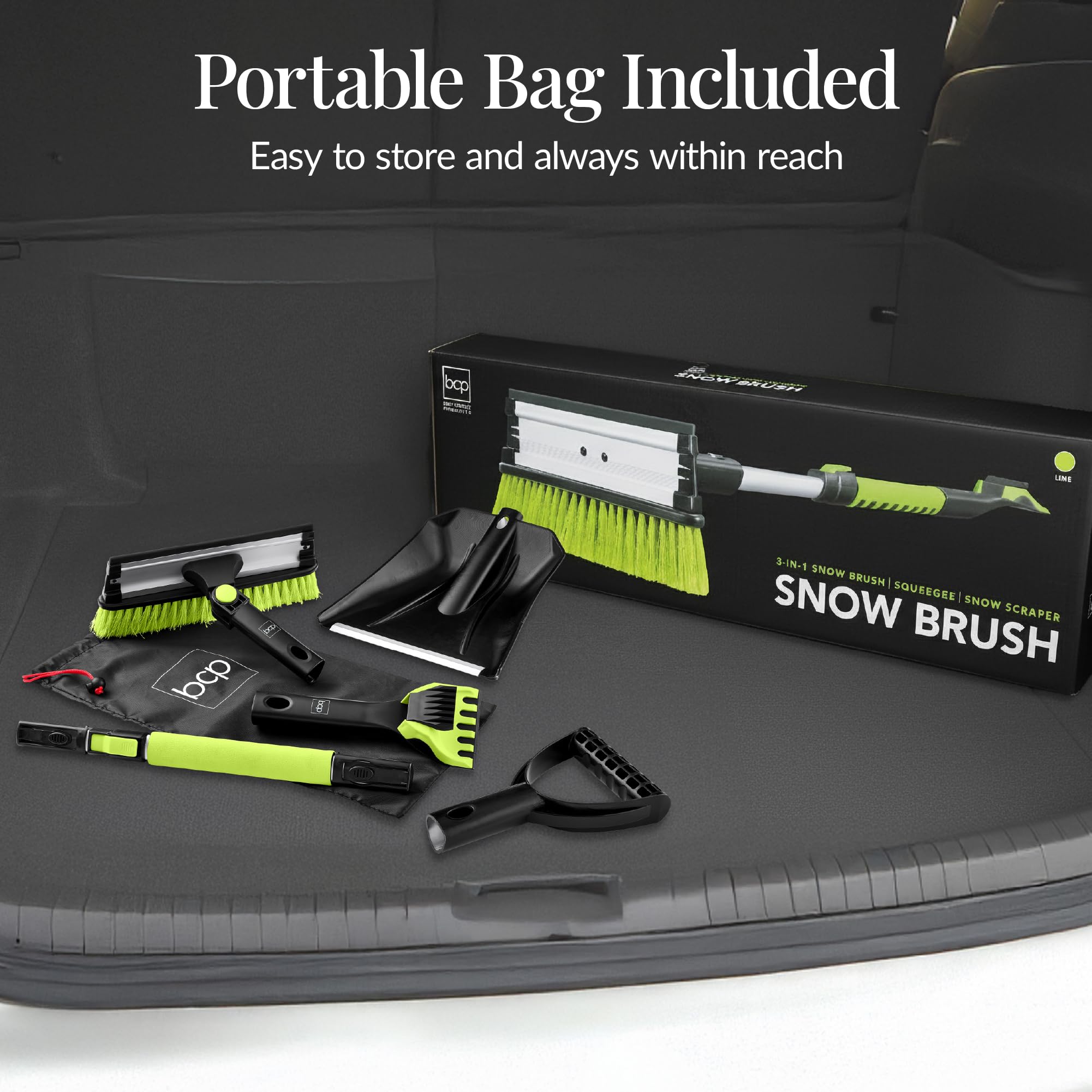 Best Choice Products size comparison next to hands showing compact, portable winter tool