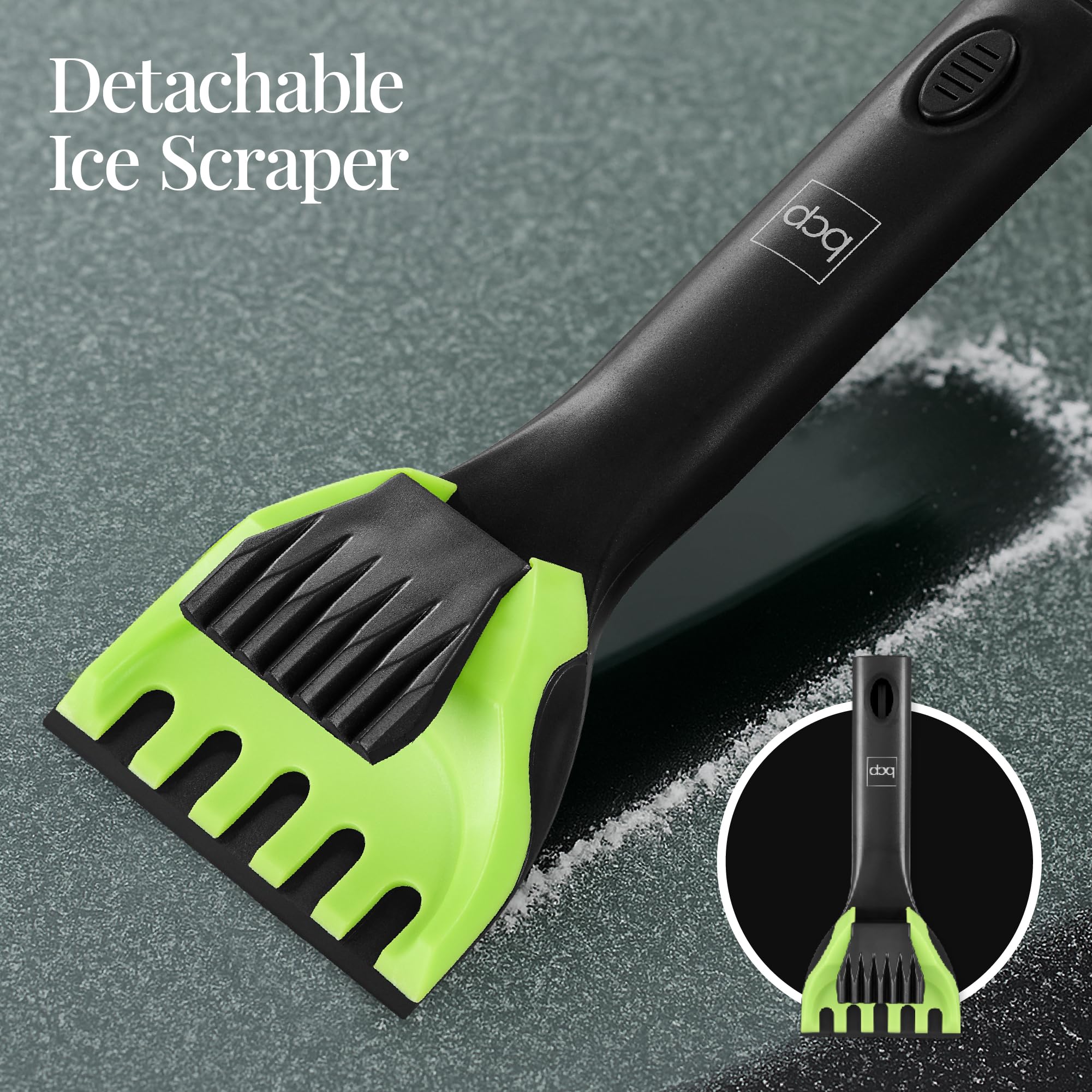 Best Choice Products squeegee head removing slush for streak-free windshield visibility