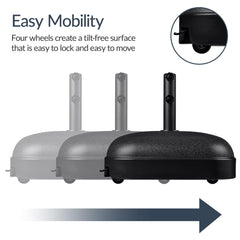Best Choice Products wheel and lock detail for easy mobility and secure placement