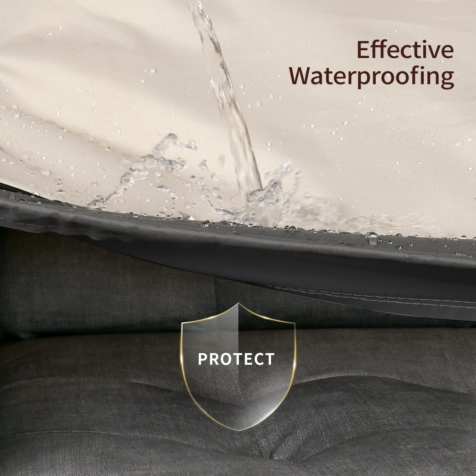 Bestalent buckle and drawstring detail securing cover in wind
