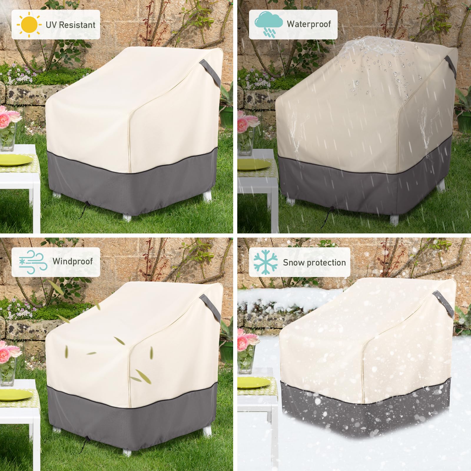 Bestalent patio chair covered in backyard illustrating seasonal protection