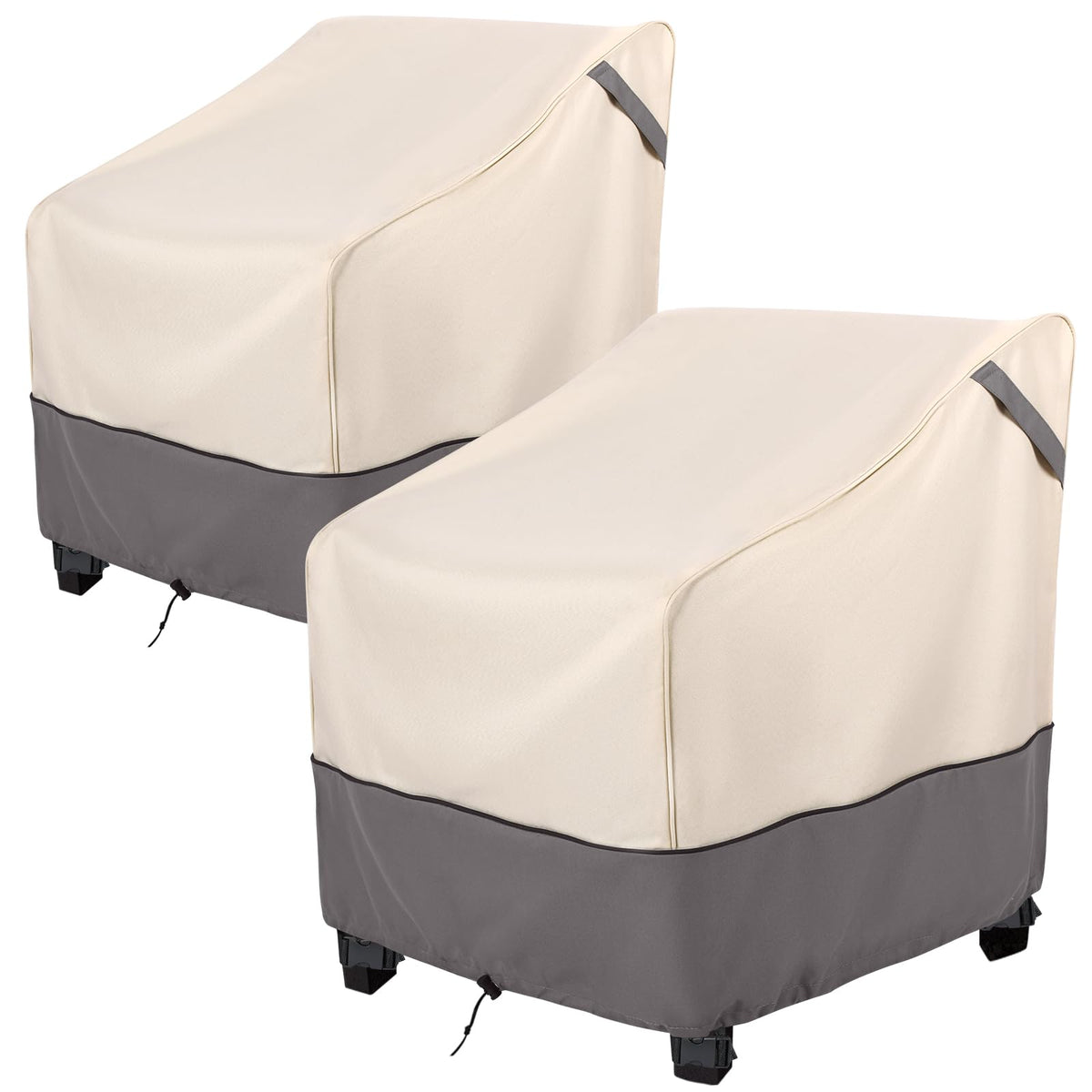 Bestalent front view of two covered chairs showing full protection and neat fit