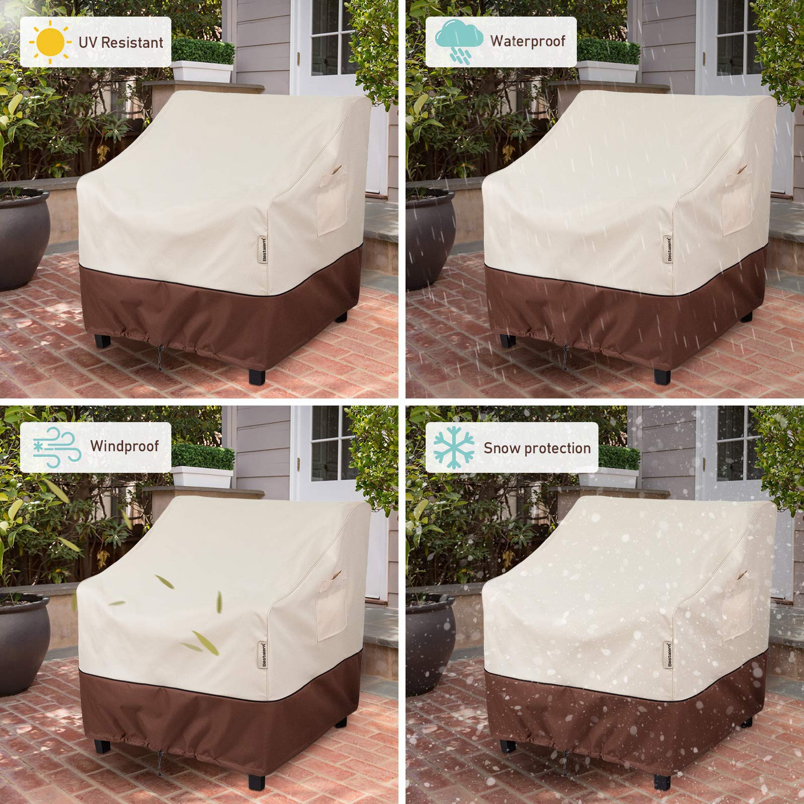 Bestalent scale comparison illustrating cover size fit for chairs