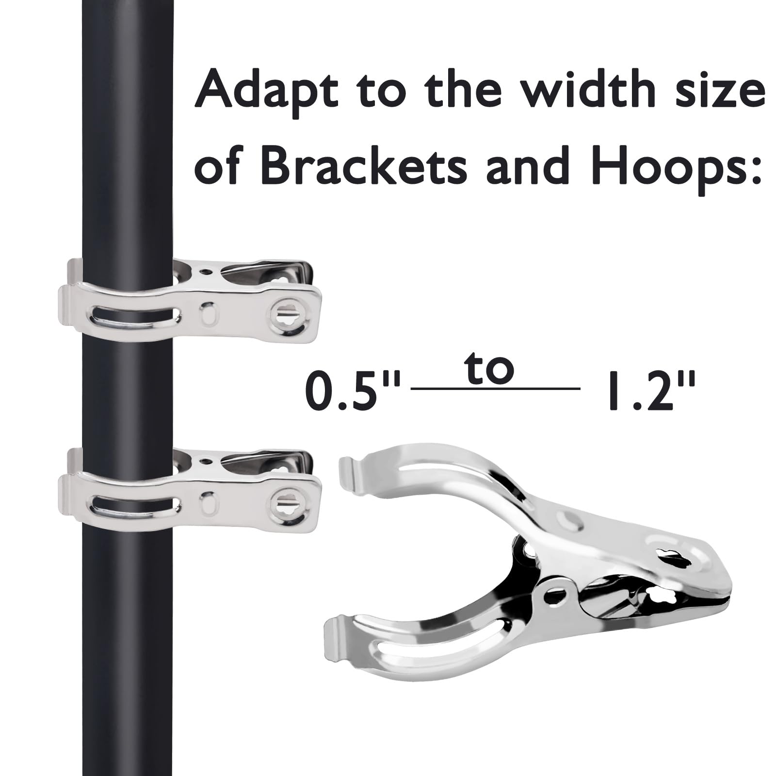 BESTEEL clips on different pipe diameters proving versatile fit
