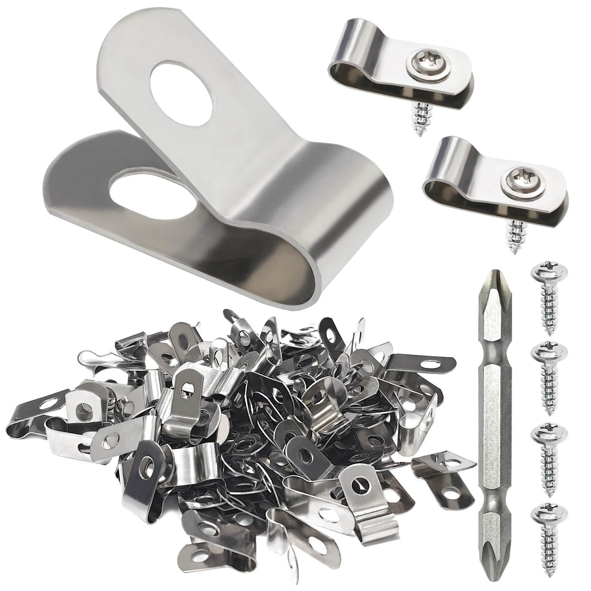 BESTEEL front packaging showing 200pcs kit and included screwdriver bit for convenience