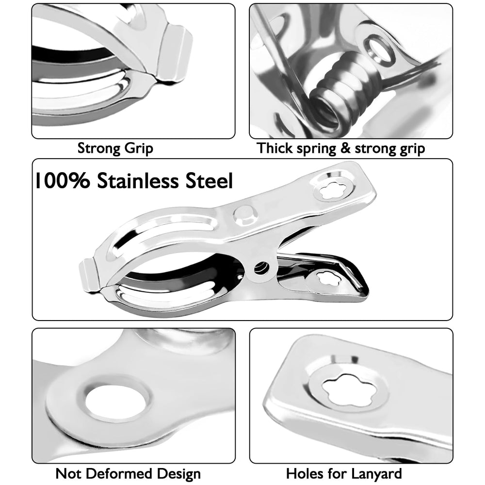 BESTEEL textured pile of clips illustrating heavy-duty stainless finish