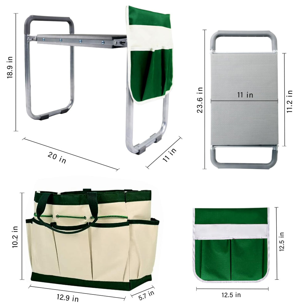 BESTHLS folded compact garden kneeler demonstrating easy storage and portability benefit