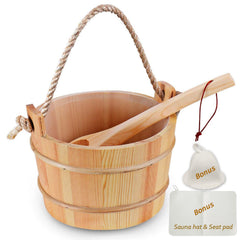 BESTNEWIE front view bucket with ladle showing functional design and easy pouring