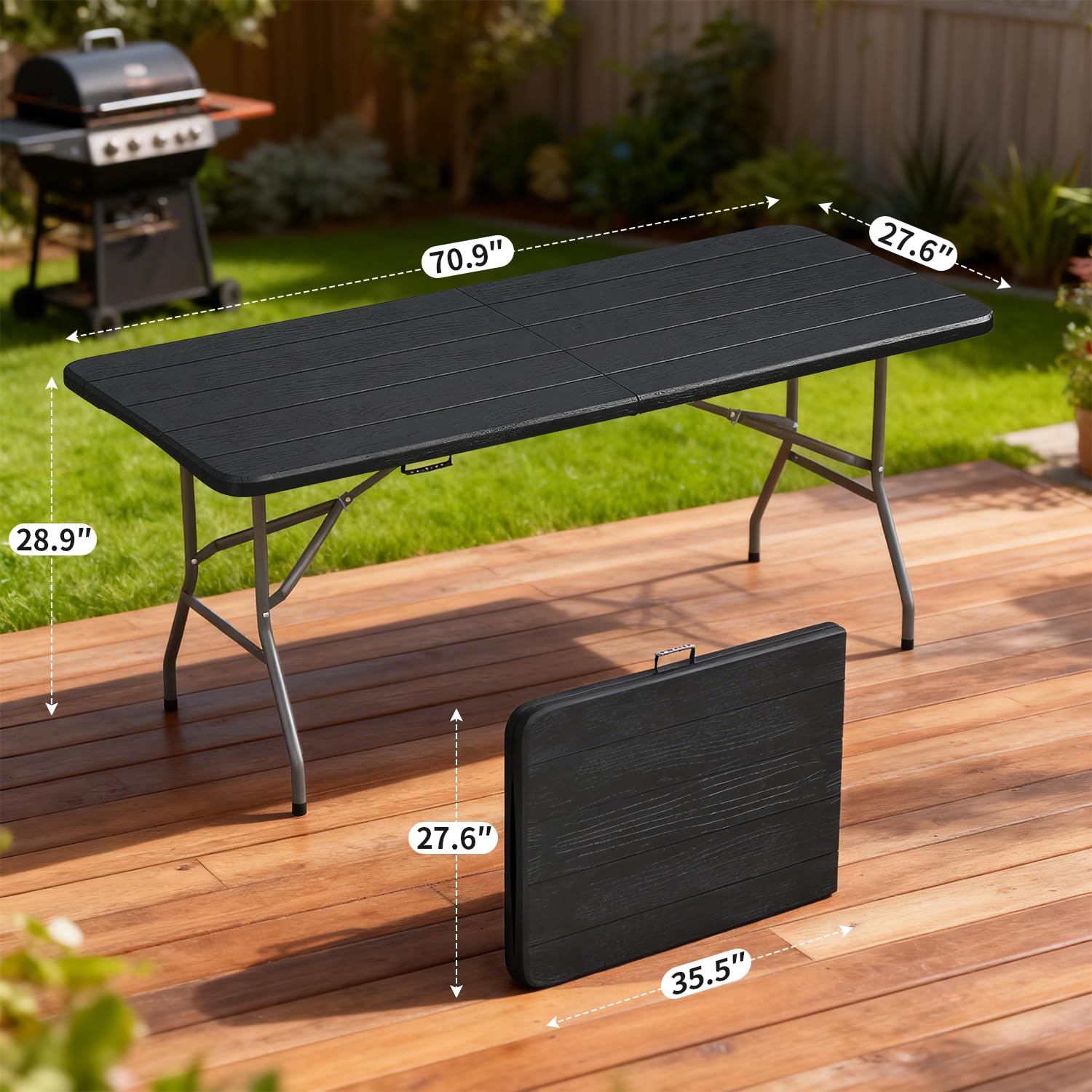 BestOffice folded table with carry handle for effortless transport