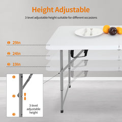 BestOffice folded table profile with handle for effortless transport and compact storage