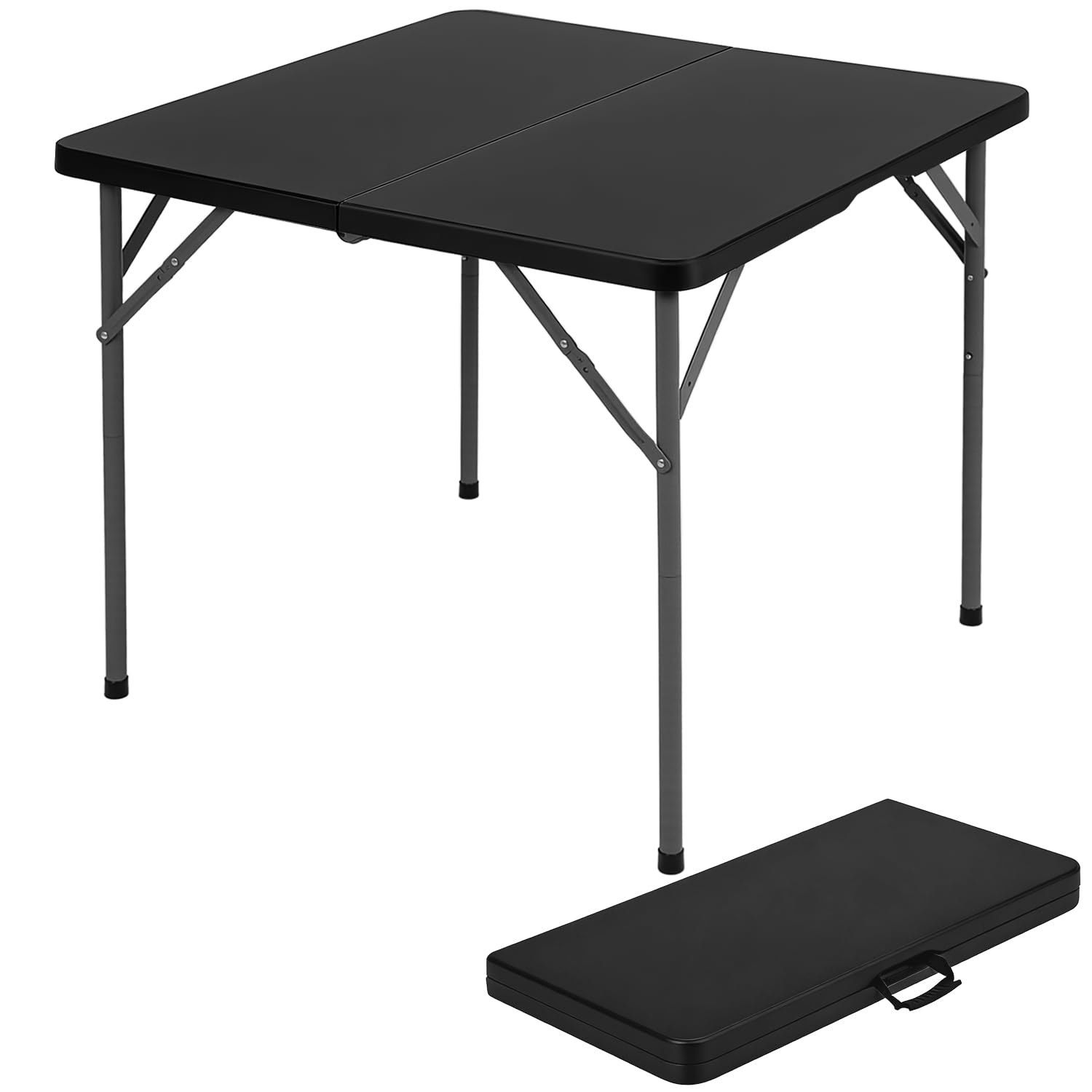 BestOffice front view of assembled table showing stable square surface and versatile use