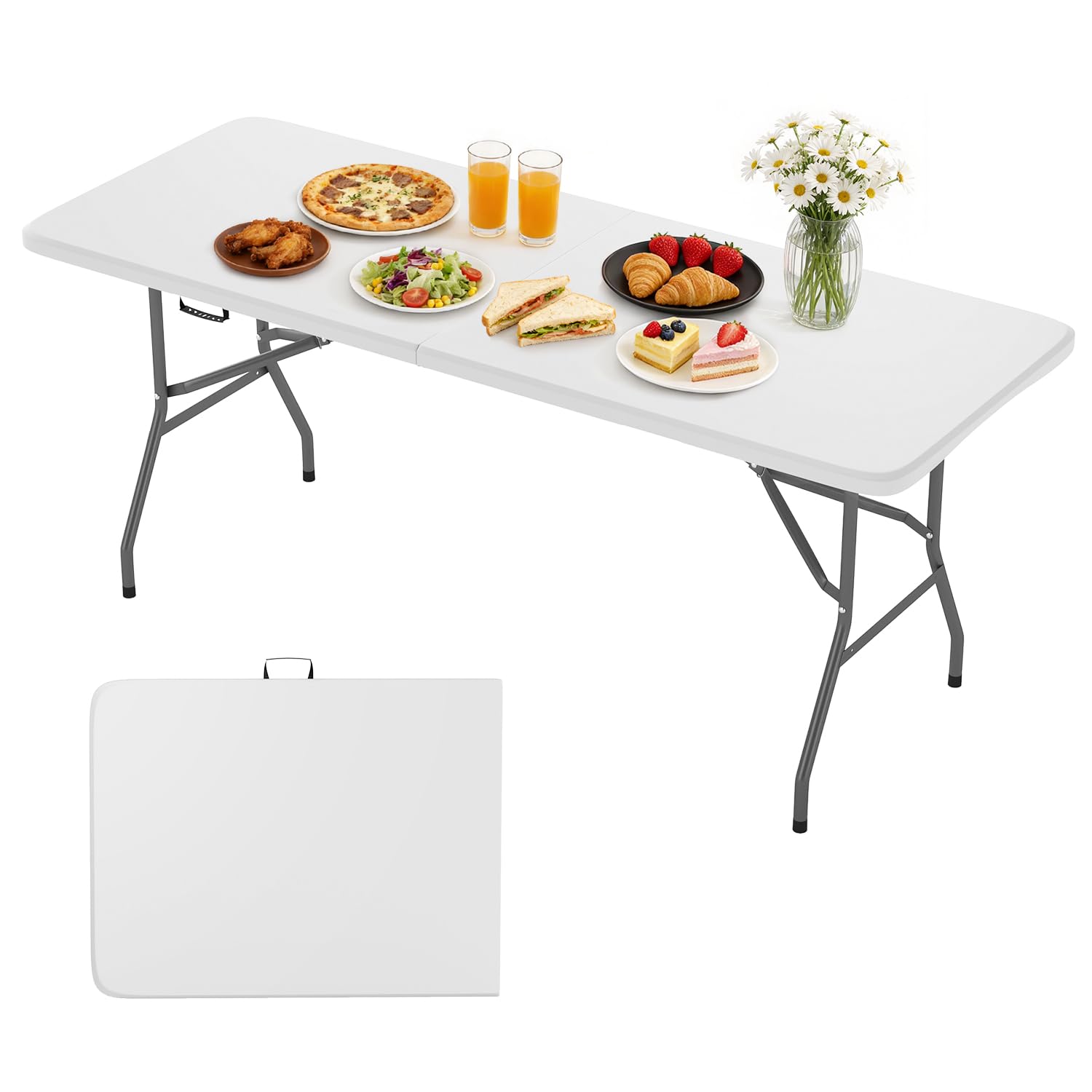 BestOffice front view showing sturdy 6ft table and usable surface