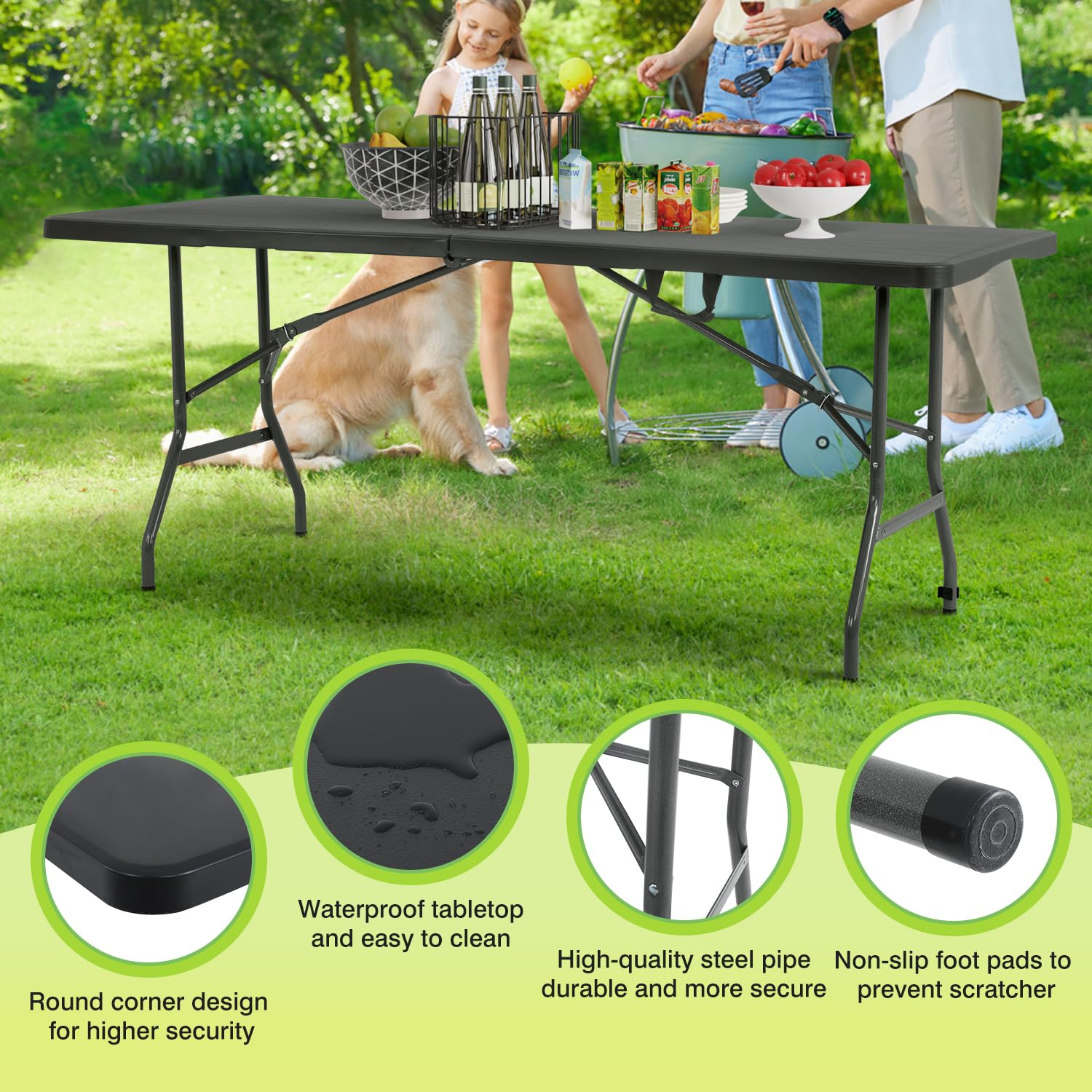 BestOffice table in outdoor picnic setting providing reliable surface