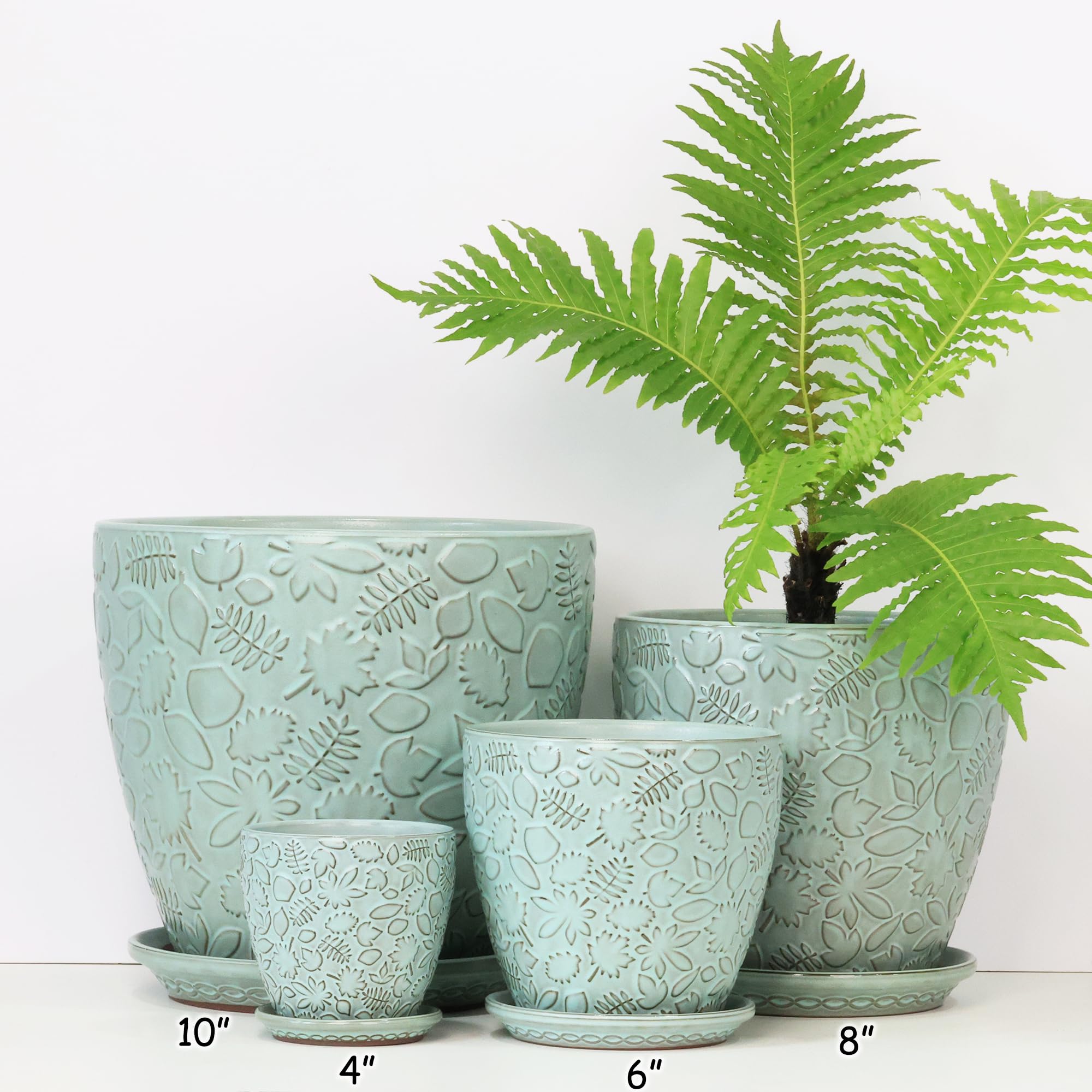 Bestseler saucer positioned under pot catching overflow benefit: protects surfaces