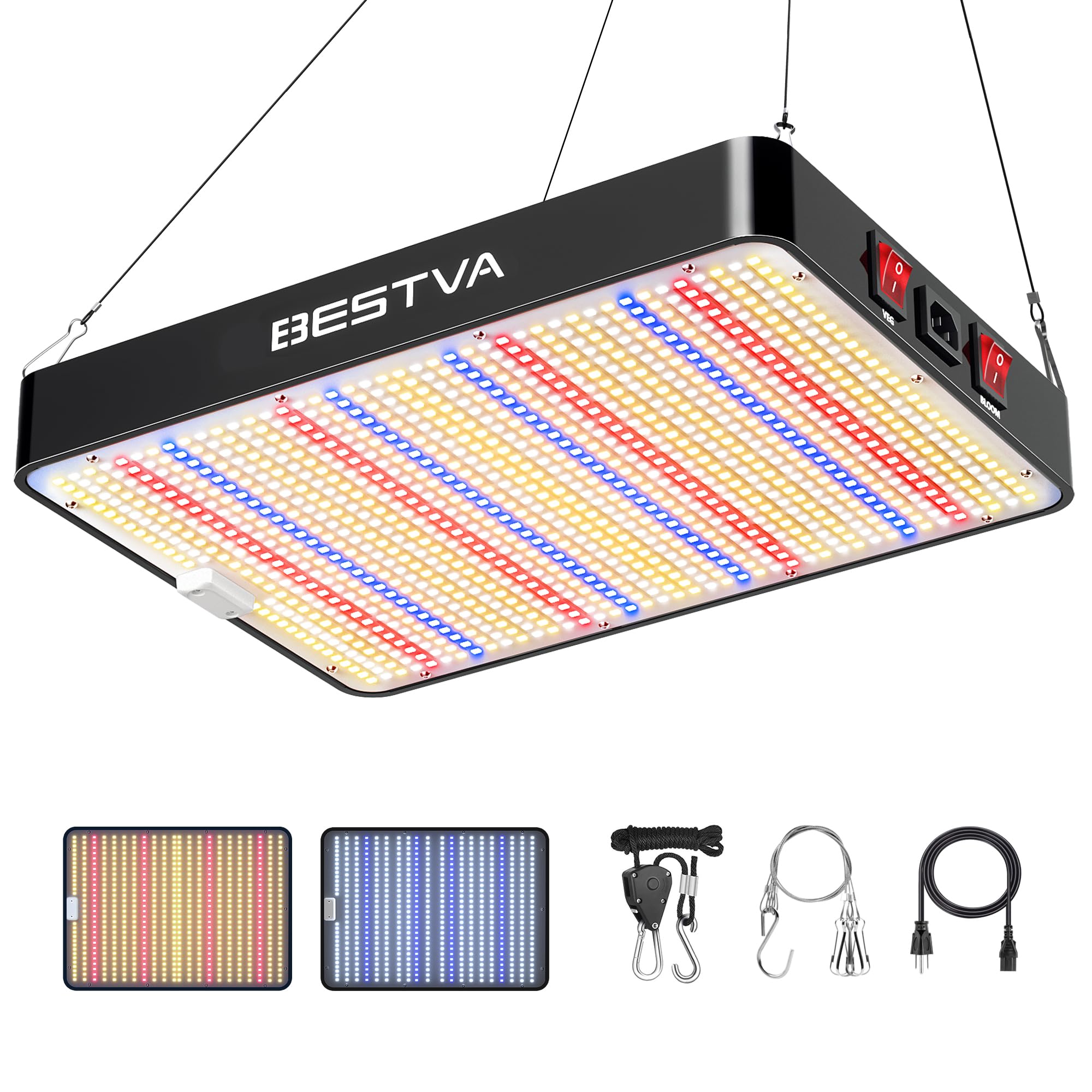 BESTVA DC2000 front panel showing LEDs and frame for even coverage