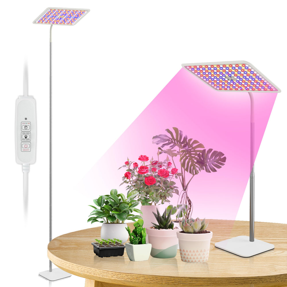 BESTVA front view of assembled grow light showing full-spectrum coverage and even benefit