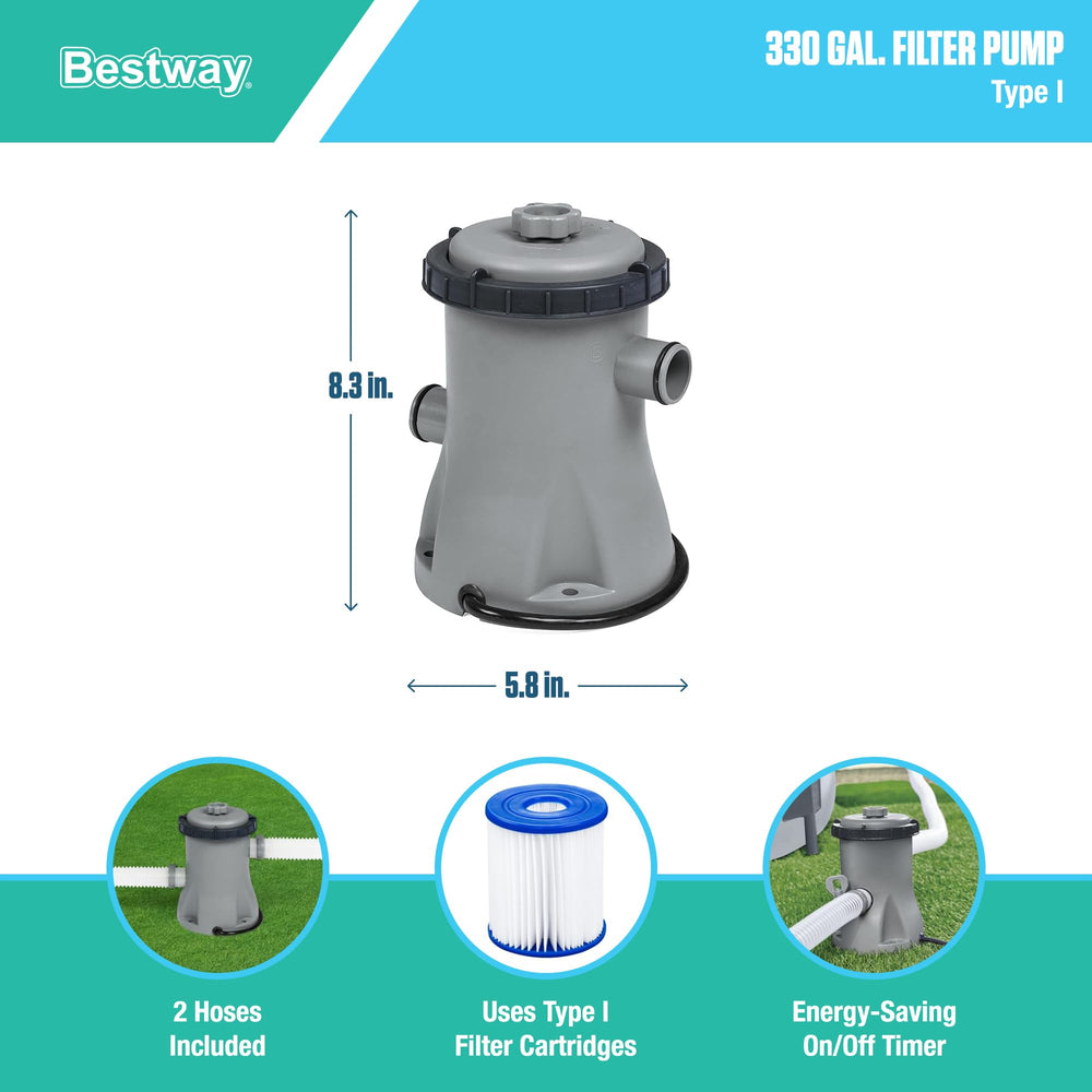 Bestway drain valve connected to a garden hose for simple draining