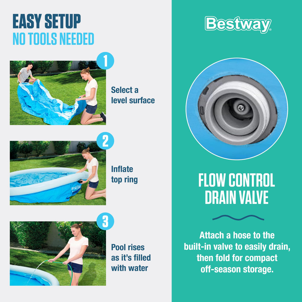 Bestway 330 GPH filter pump attached showing cleaner water circulation