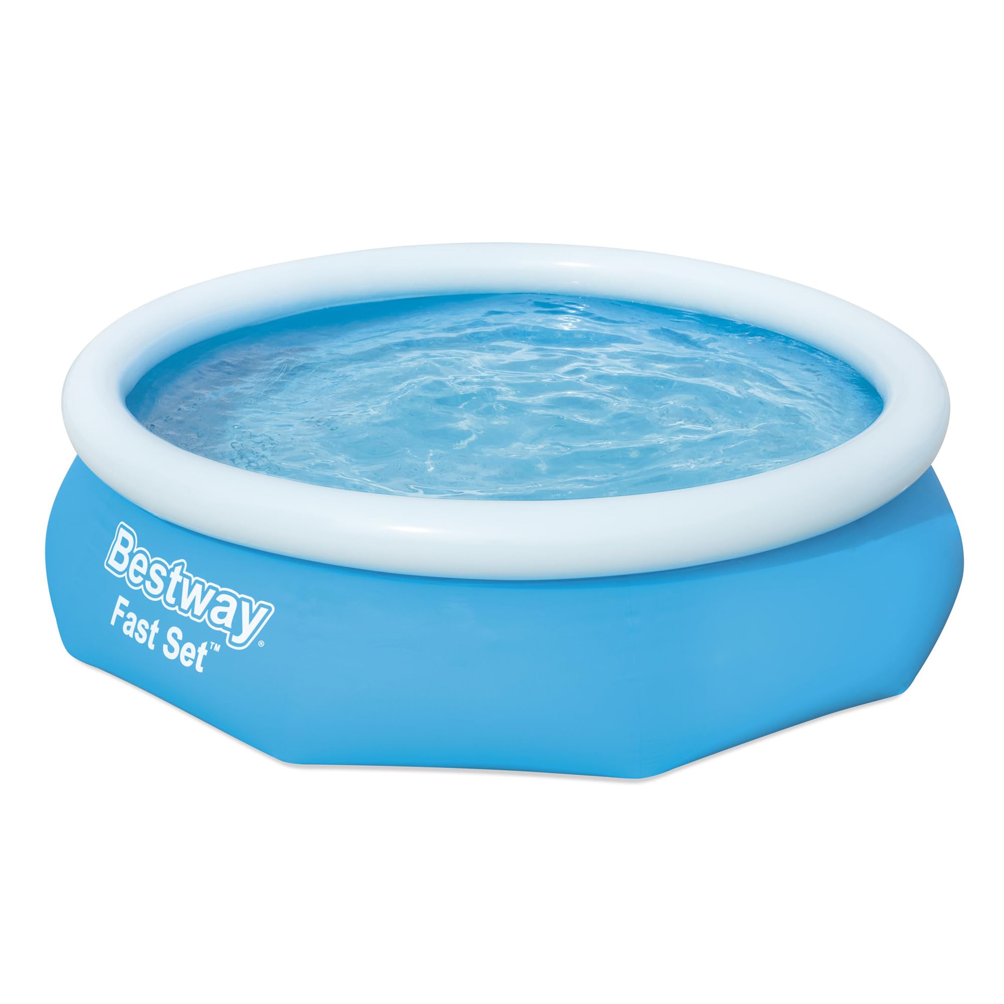 Bestway pool folded for storage illustrating compact off-season convenience