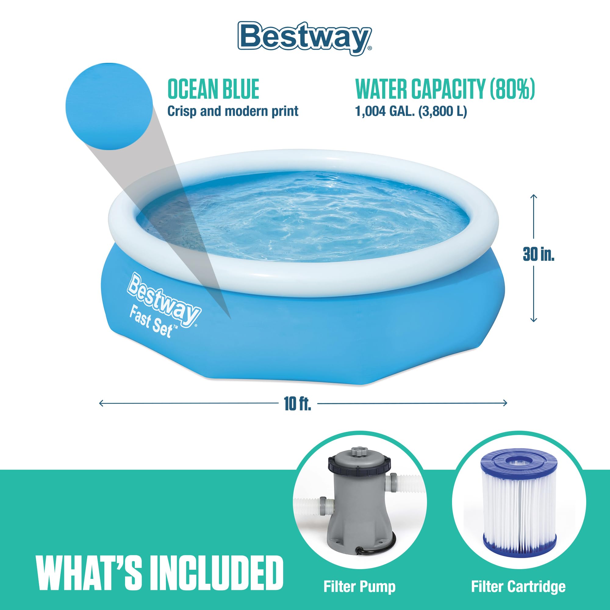 Bestway Tritech wall texture close-up showing puncture-resistant strength