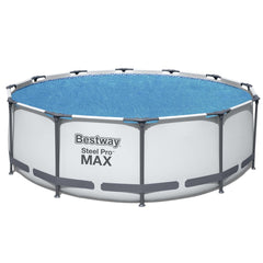 Bestway Flowclear front view showing full 12ft cover protecting pool