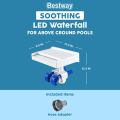Bestway flowclear close-up of LED panel displaying multi-color lights for mood