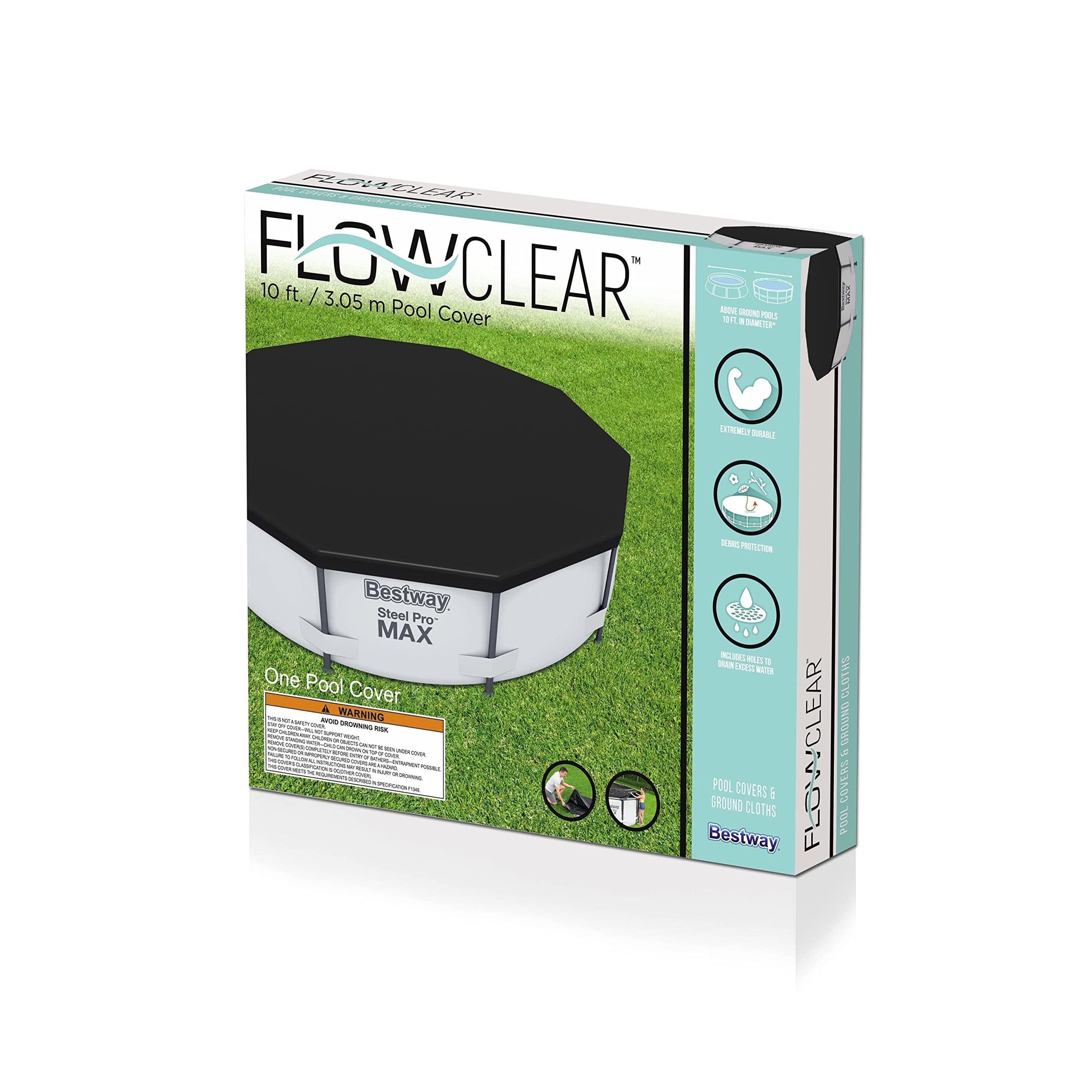 Bestway drain hole detail preventing standing water on cover