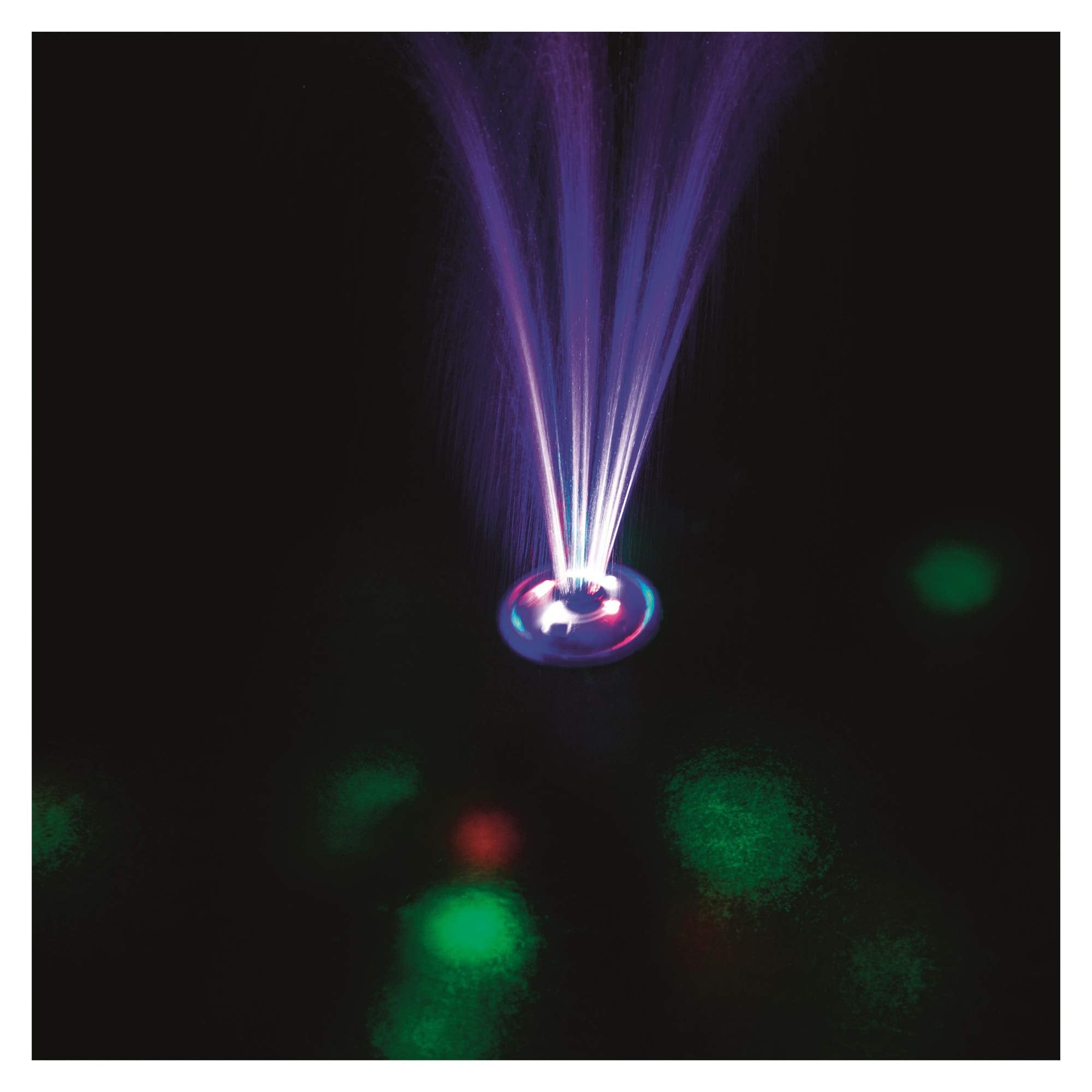 Bestway Flowclear underwater LED glow highlighting bright multi-color illumination