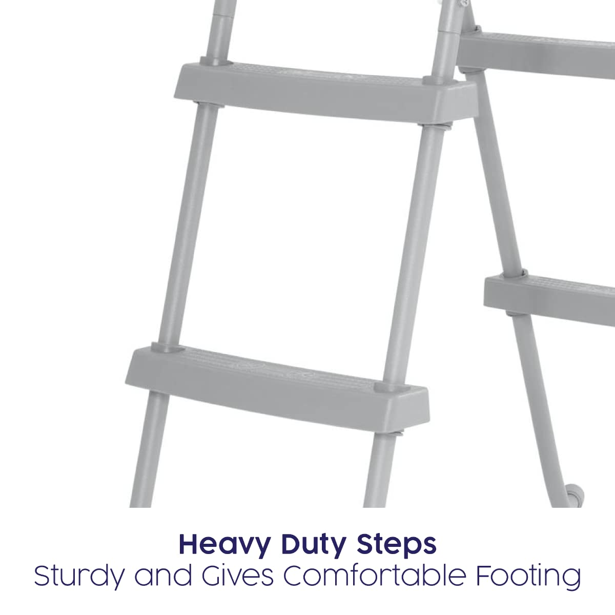 Bestway ladder parts laid out showing included contents benefit quick assembly