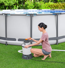 Bestway pre-filter basket close-up protecting pump impeller for longer life