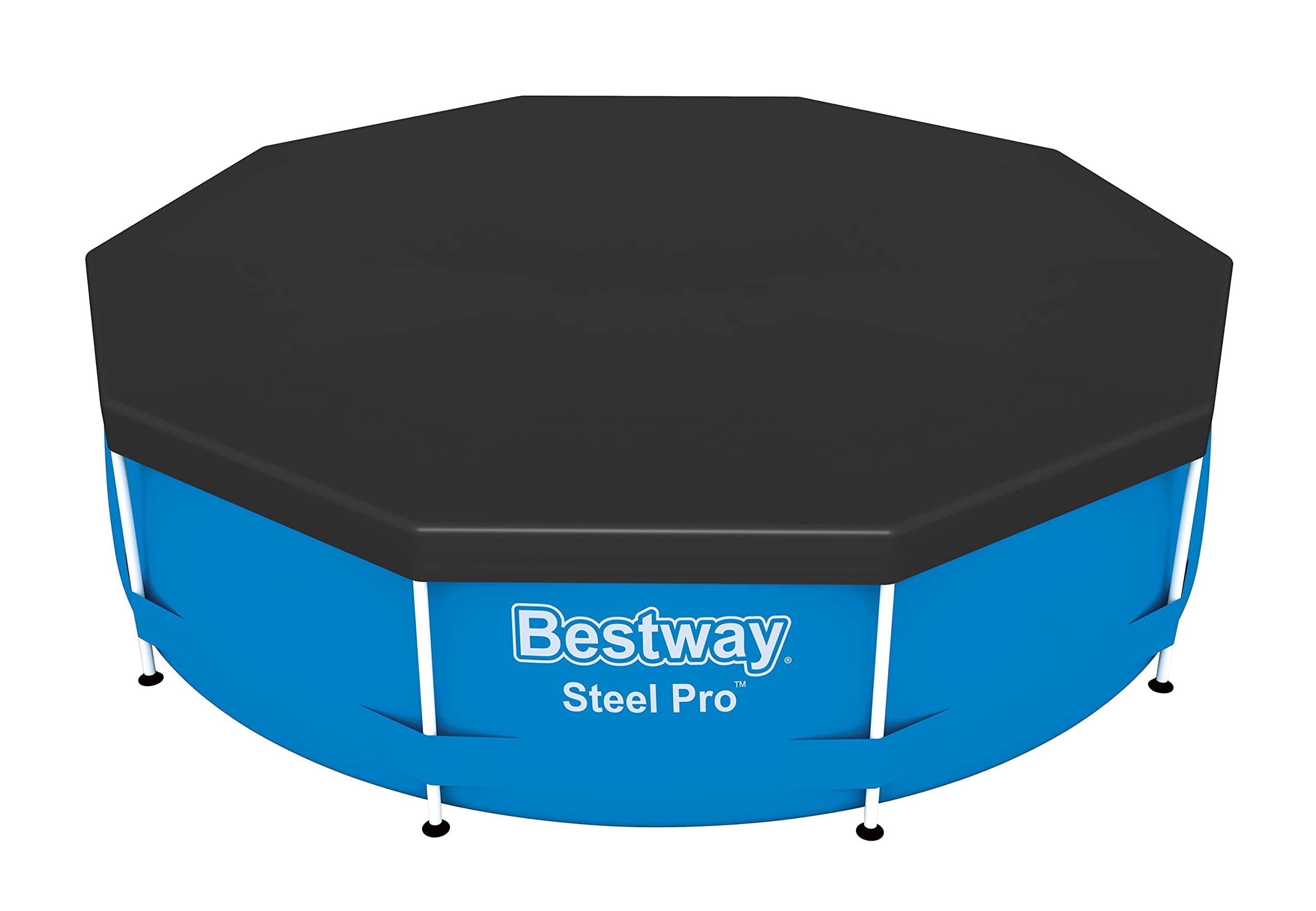 Bestway side profile showing snug fit on a 10-foot frame