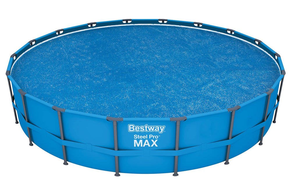 Bestway front view of 18ft cover showing full coverage and warmth retention
