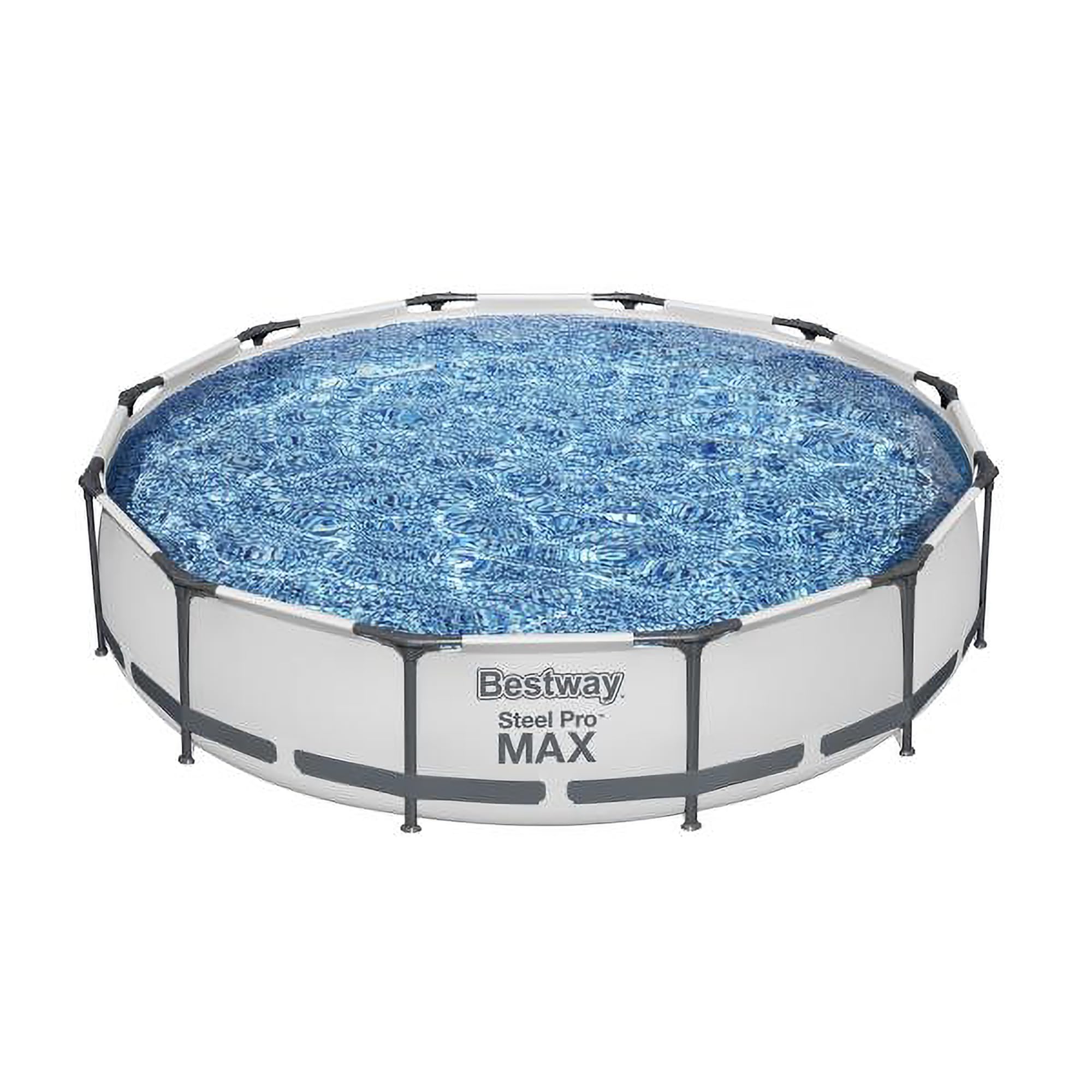 Bestway pool placed in yard showing size and space planning benefit