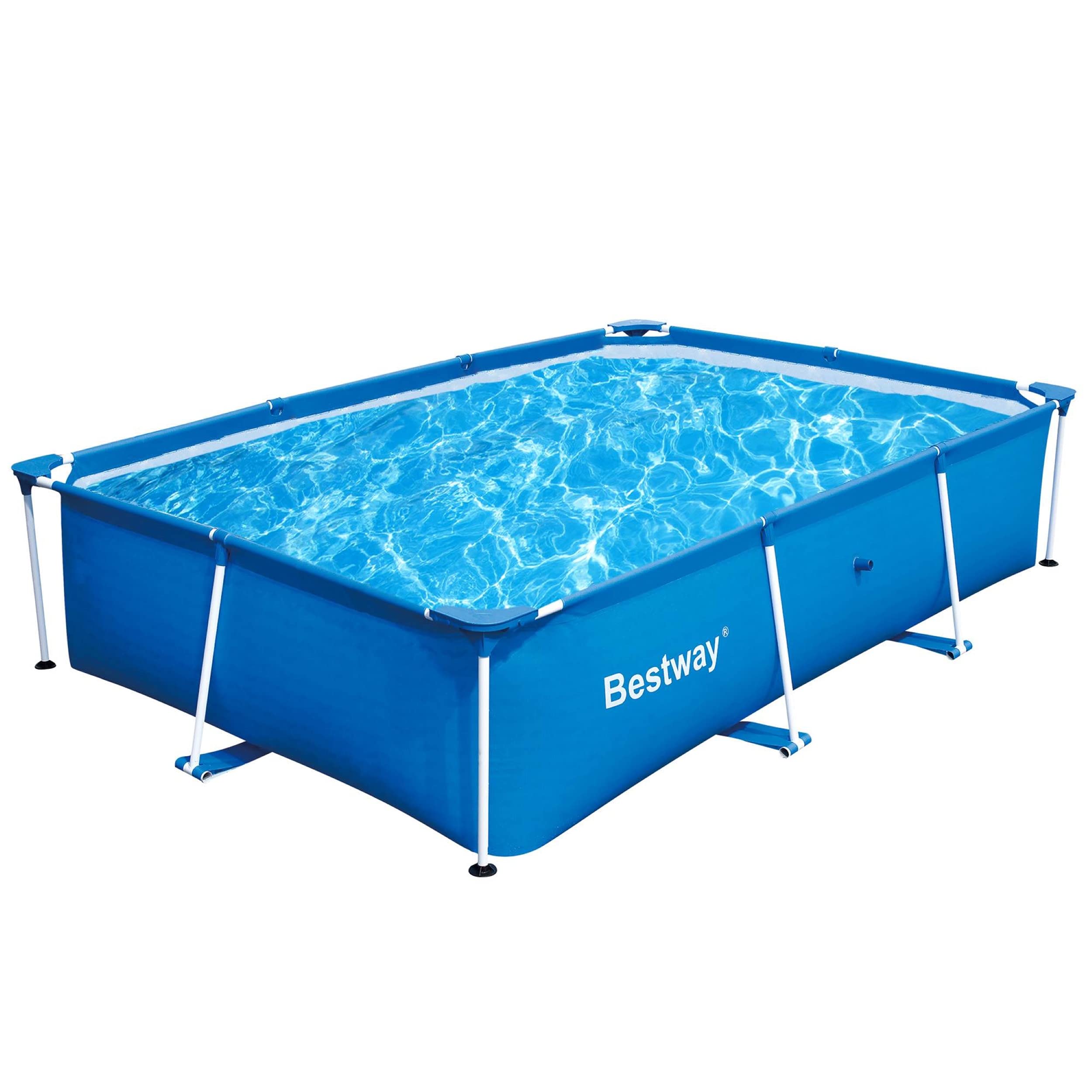 Bestway front packaging showing pool and benefits of quick setup