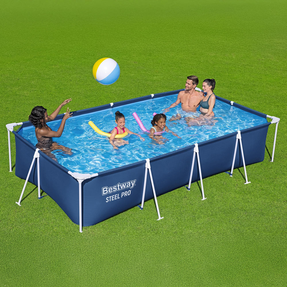 Bestway family enjoying the pool illustrating recreation benefit