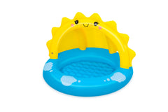 Bestway front view showing pool shape and cheerful design for quick setup