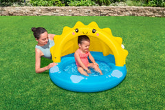 Bestway inflatable sunshade detail providing shade and calmer play