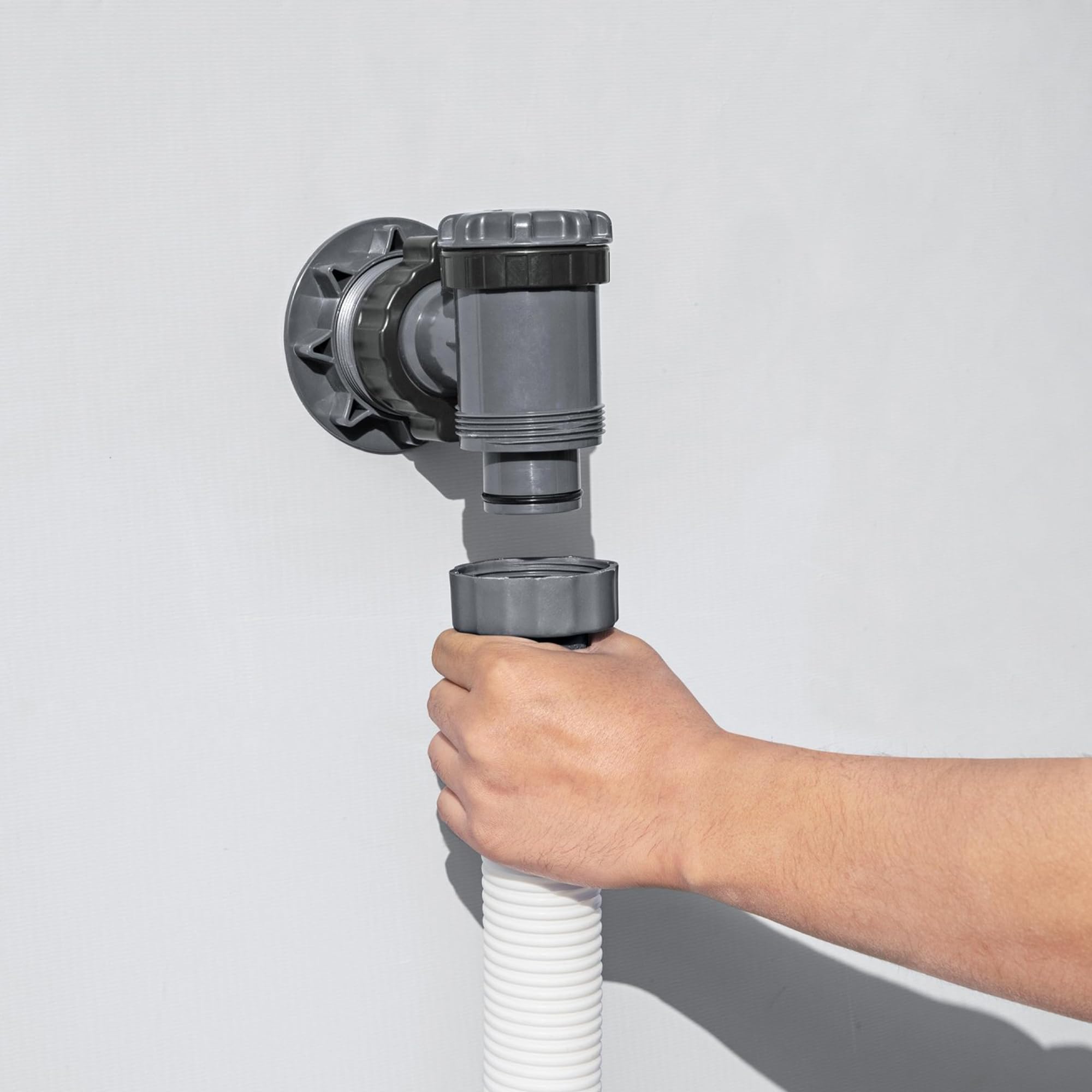 Bestway housing close-up showing durable textured casing for weather resistance