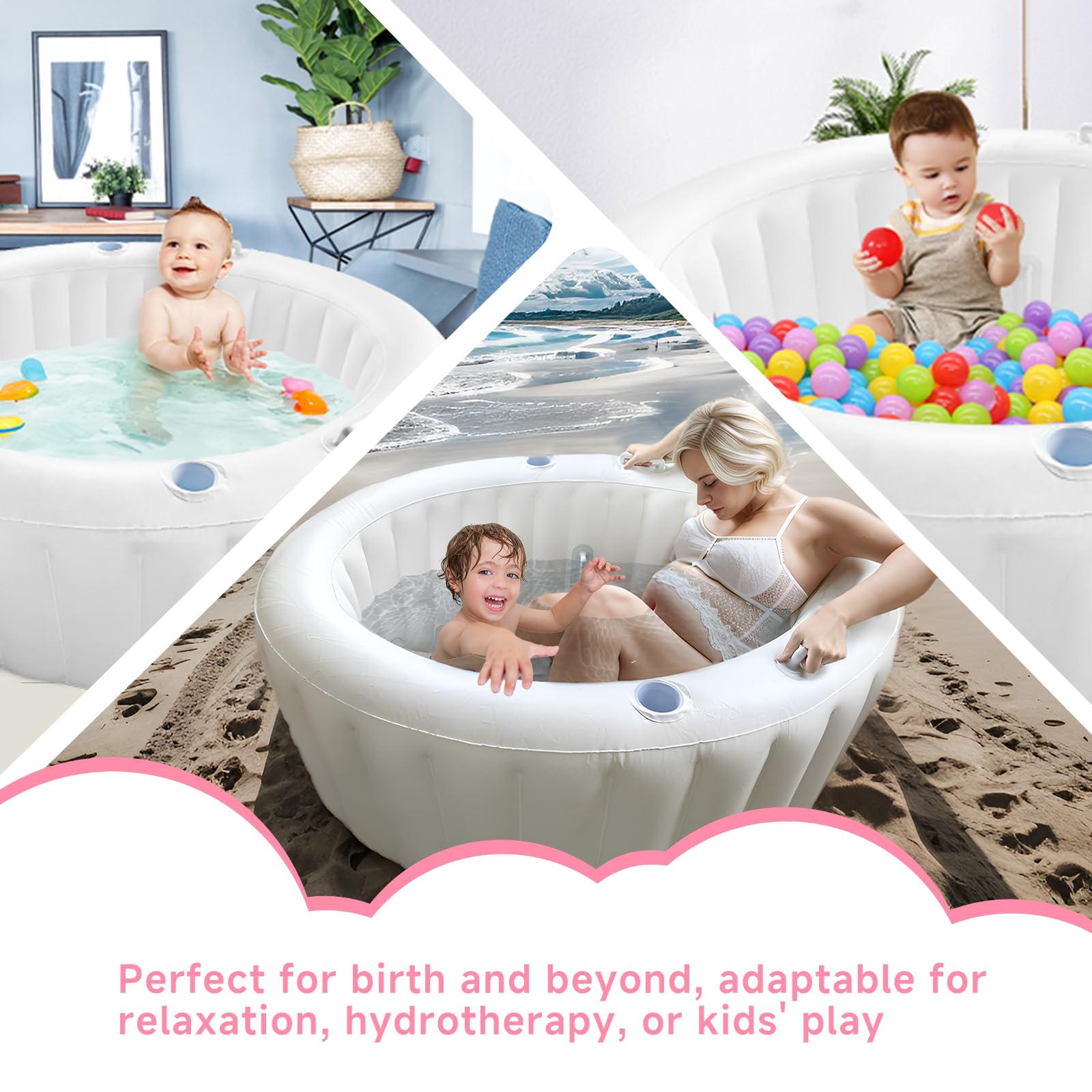 Besutosera folded pool and liner compactly stored illustrating easy storage benefit