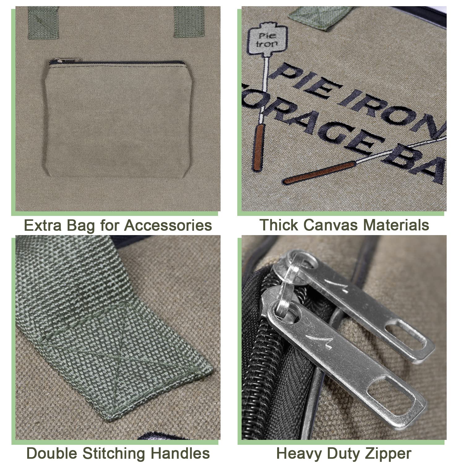 BESZONE bag beside a campfire showing easy carry and campsite-ready organization
