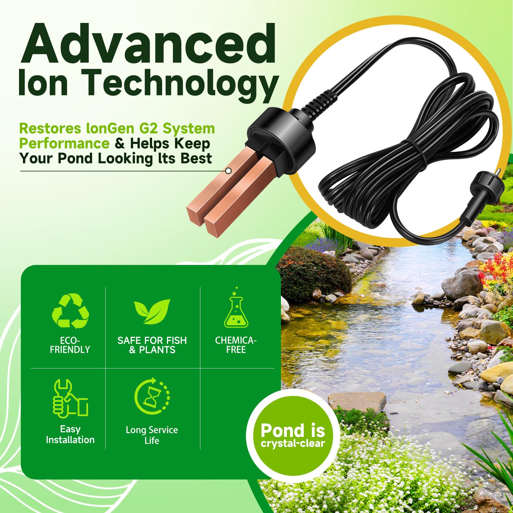 Betollo G2 probe installed in flow chamber showing restored ion release benefit