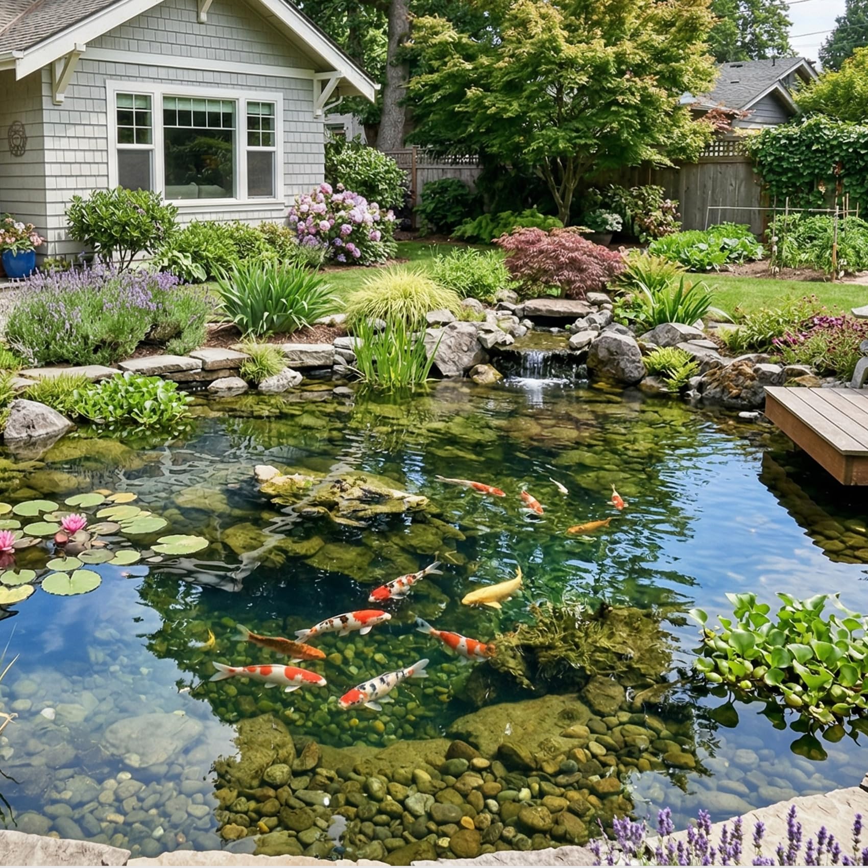Betollo G2 probe in pond setting showing reduced algae maintenance benefit