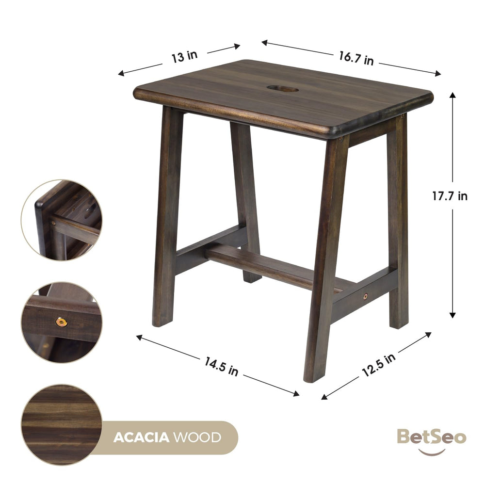 BETSEO top close-up highlighting acacia wood grain and smooth polished surface for durability