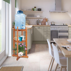 BETSEO stand supporting a glass 5-gallon jug demonstrating easy dispensing height