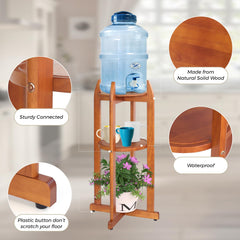 BETSEO detail of two round shelves offering organized storage beneath dispenser
